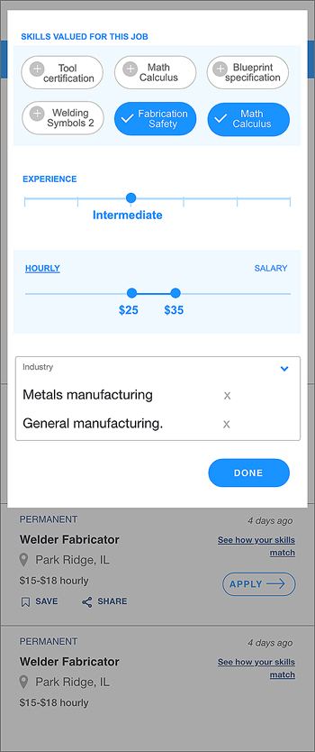 high fidelity prototype global warnings, preferences state and settings