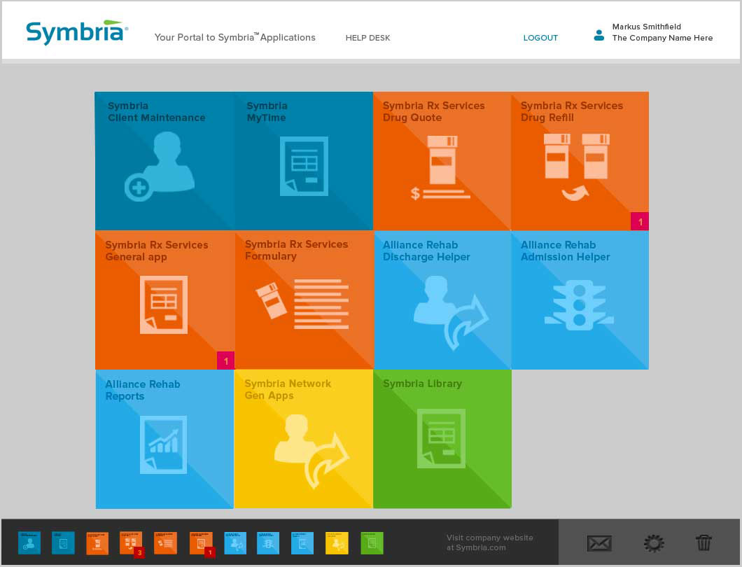 prototype of home portal page