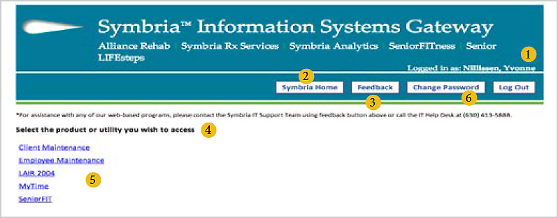 the original Symbria gateway homepage